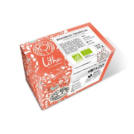 Rooïbos Tropical Bio - Boite de 20 infusettes - Litha Espresso