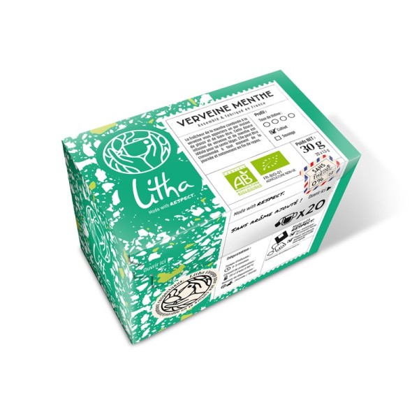 Infusion Verveine Menthe Bio - Boite de 20 infusettes